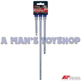 SOCKET EXTENSION BAR SET 1/4" DR 3 PIECE