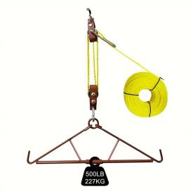 GAMBREL HOIST PULLEY & ROPE MEAT HOIST