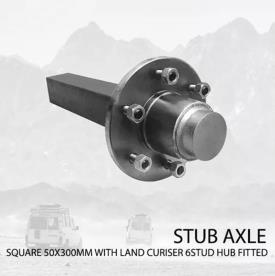 STUB AXLE& L/CHUB 6 STUD 1600KG CAPACITY