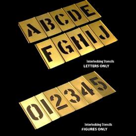 LETTER NUMBER STENCIL SET 42 PIECE 75MM