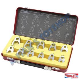 CROWSFOOT SPANNER AF 3/8 & 1/2 DR 11 PCS