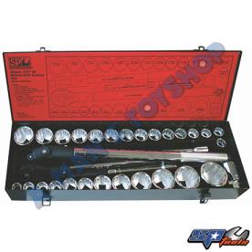 SOCKET SET 3/4" DR 32 PCE AF/METRIC