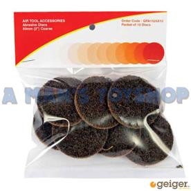 SANDING PAD 10 PIECE PACK 50MM BROWN