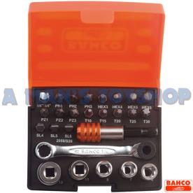 26PCE PHILLIP/TORX SOCKET SET W/ RATCHET