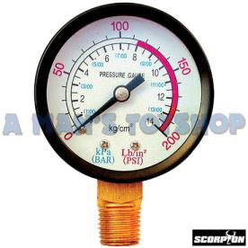 GAUGE 50MM 1/4 BSP BOTTOM MOUNT