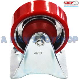 CASTOR FIXED 125MM PU ON ALLOY 300KG