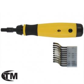 DEBURRING TOOL WITH 10 BLADES TELESCOPIC