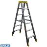 LADDER 1.8M 6 STEP ALUMINIUM DOUBLE SIDE
