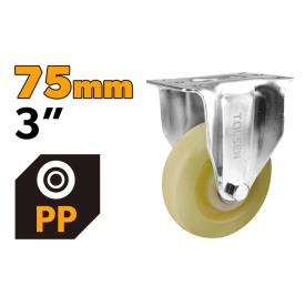 CASTOR WHEEL FIXED 75MM/3" LOAD CAP-80KG