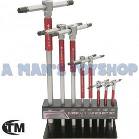 HEX KEY SET T HANDLE 8 PCE AF SAE TO 3/8