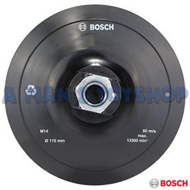 BACKING PAD 115MM M14MM RUBBER WITH NUT