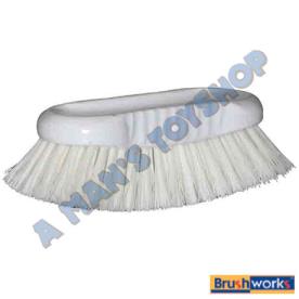 BUTCHERS SCRUB BRUSH WHITE NYLON FILL