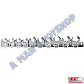 CROWSFOOT FLARE NUT 3/8 DR SET METRIC