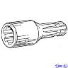 PTO ADAPTOR FEMALE 1 3/8 TO MALE 1 1/8