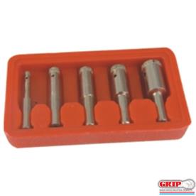 TILE HOLE SAW KIT 5/32-1/2"1/4 SHANK 5 P