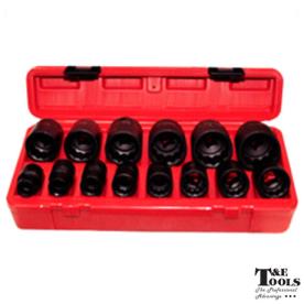 IMPACT SOCKET SET 12 POINT 1/2DR AF 14PC
