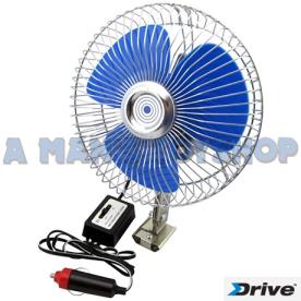 FAN OSCILLATING ROUND 6" 1 SPEED 12 VOLT