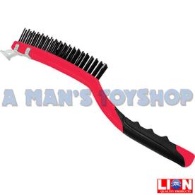 WIRE HAND BRUSH 19 ROW PLASTIC HANDLE