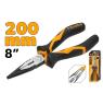 PLIERS LONG NOSE 200MM, 8" CrV BLACK