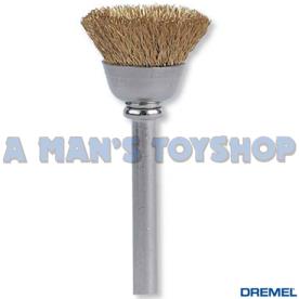 BRUSH BRASS BRISTLE 13MM X 1/8 SHANK