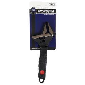 ADJUSTABLE WRENCH WIDE JAW 6" (150MM)