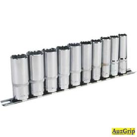 SPLINE DEEP SOCKET SET 1/4DR 13 PCE 4-14