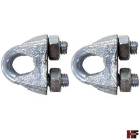 WIRE 8MM ROPE GRIP GAL FINISH 2 PIECE