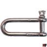 LONG D SHACKLE STAINLESS STEEL 4MM