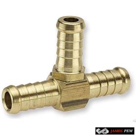 BRASS T PIECE FOR BARBED 3/8 HOSE
