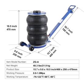 AIR JACK 3 BAG 5 TON MIN 140MM TO 470MM