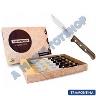 KNIFE SET 6 PCE STEAK BROWN HANDLE