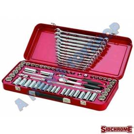 TOOLSET 68 PCE 3/8 DR MET & AF SOCK SPAN