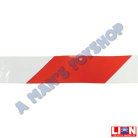REFLECTIVE TAPE RED/WHITE 50MM X 1 METRE
