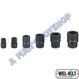 IMPACT SOCKET SET 1" DR 6 PIECE 22-41MM