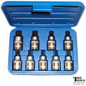 SOCKET SET SPLINE TORX-R 9PCE T20-T60
