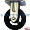 CASTOR RUBBER & CAST 125MM FIXED 180KG