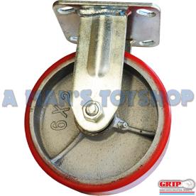 CASTOR PU ON CAST 152MM FIXED 360KG