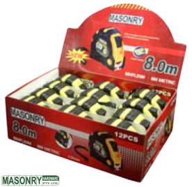 TAPE 8 METRE FLURO METRIC