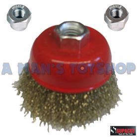 CUP BRUSH 75MM CRIMPED 14X 2MM THREAD