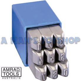 STEEL NUMBER STAMP 4MM HIGH  9 PIECE