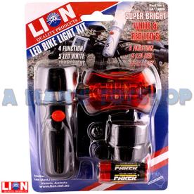 BIKE LIGHT 5 LED FRONT & 5 LED RED KIT