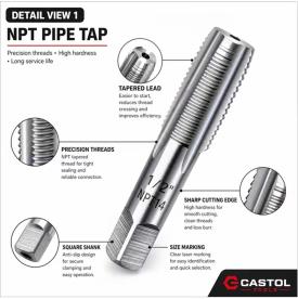 TAP SET TAPER  NPT 1/4"-3/8 & TO 1/2"