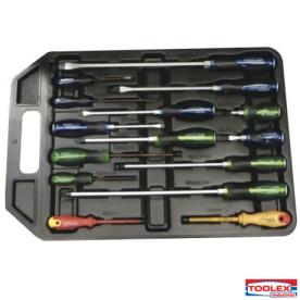 SCREWDRIVER SET 15 PCE TANG GO THROUGH
