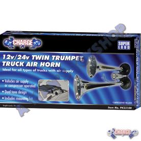 TWIN TRUMPET TRUCK STYLE 24/12V SET