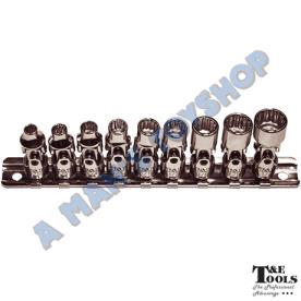 UNIVERSAL  SOCKET SET SAE 1/4DR 9 PCE