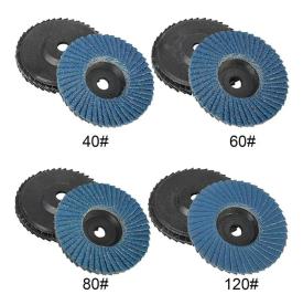 FLAP DISC 75MM 40,60,80 & 120G 8 PIECE