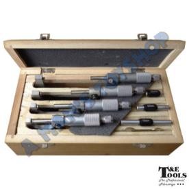 MICROMETER SET METRIC OUTSIDE 4 PIECE