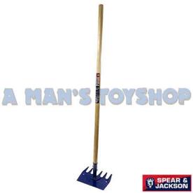 FIRE RAKE & HOE SPRING STEEL 300MM HEAD