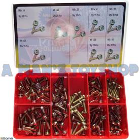 MACHINE SCREW AUTO PAN COMBI SEMS 180PC