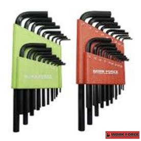 SAE & METRIC HEX ALLEN KEY SET 36 PIECE